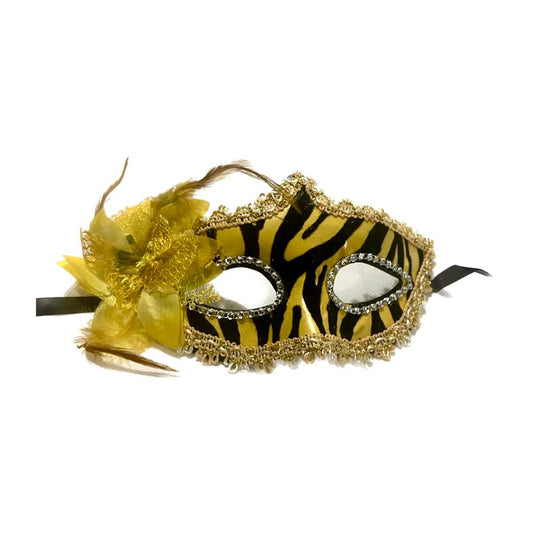 Gold & Black Flower Eye Mask AH1563-GB