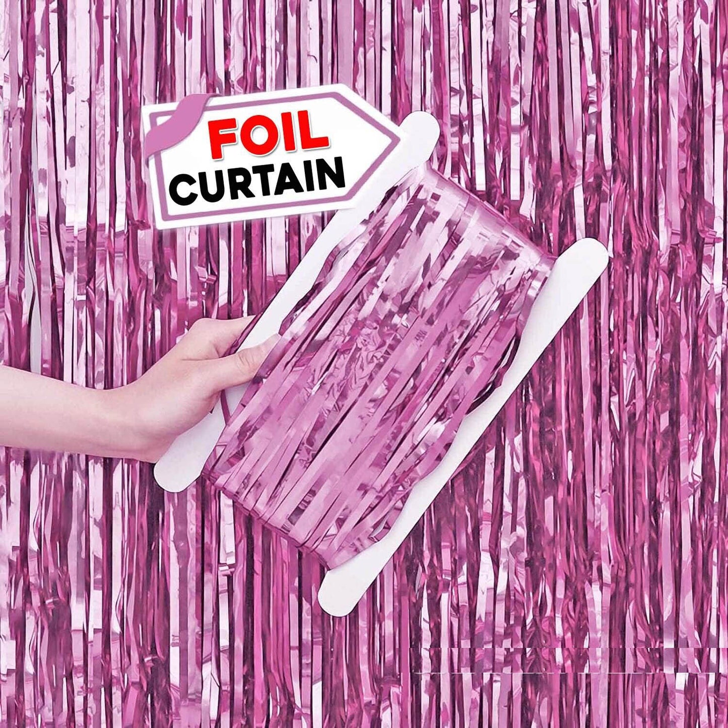 2M Light Pink FOIL CURTAIN-N310LP