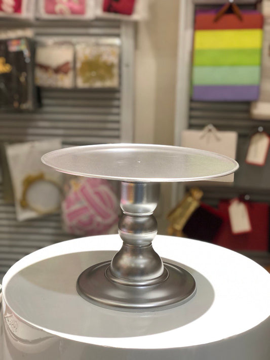 Cake Stand - Silver - Medium - For Rent