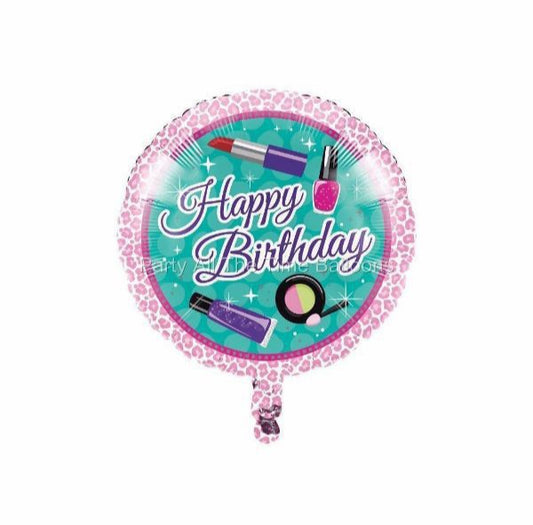 Birthday Balloons-18" Girl Makeup-P1-10