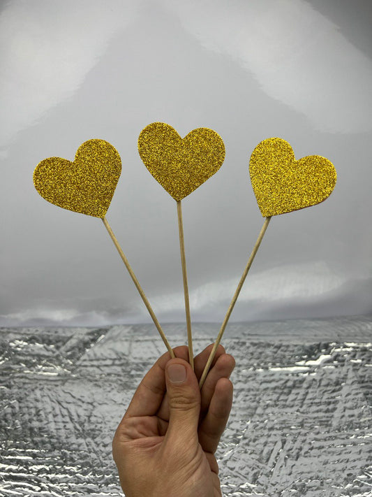 Gold Heart Topper