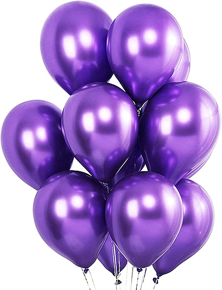 Helium Purple Metallic Balloon