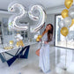 Large 42'' Number 2 Silver Foil Balloon.