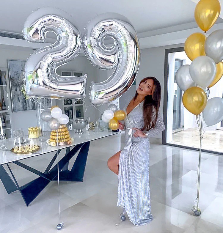 Large 42'' Number 2 Silver Foil Balloon.