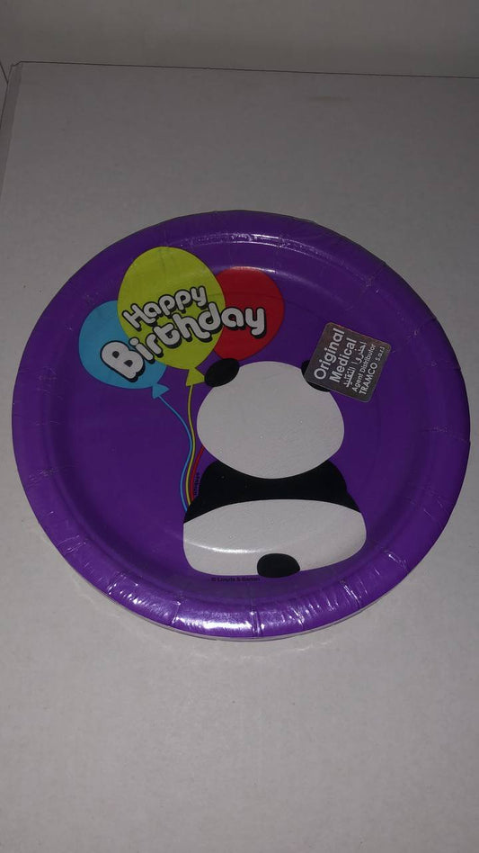 Plates Carton Panda Birthday