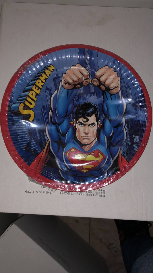 Plates Carton Super Man