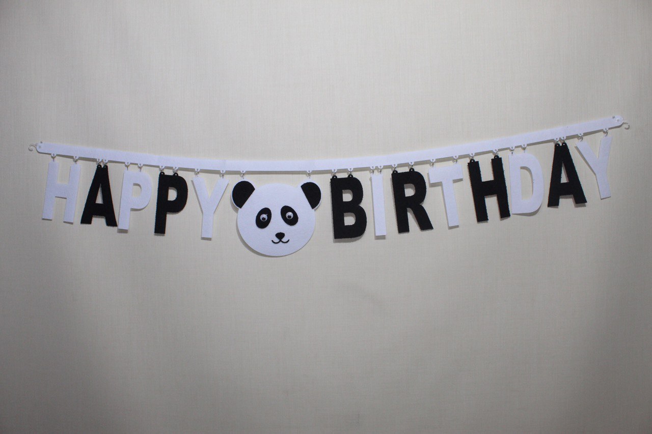 Happy Birthday Banner Panda