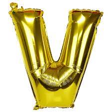 Balloon Gold Letter (V)