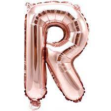 Balloon Gold Rose Letter (R)