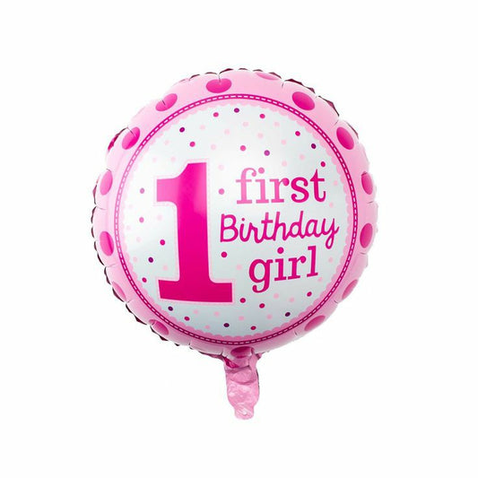 Birthday Balloon-18" Girl 1st Birthday-13