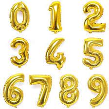 Gold Balloon Number 17"