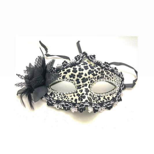 Black & White Flower Eye Mask AH1563-BW