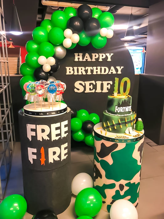 Free Fire Birthday Backdrop