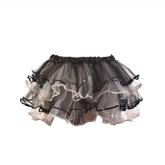 Black & White Glitter Tutu  Skirt-T54-120