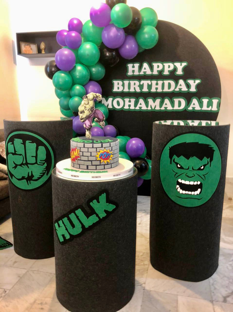 Birthday Hulk  Backdrop