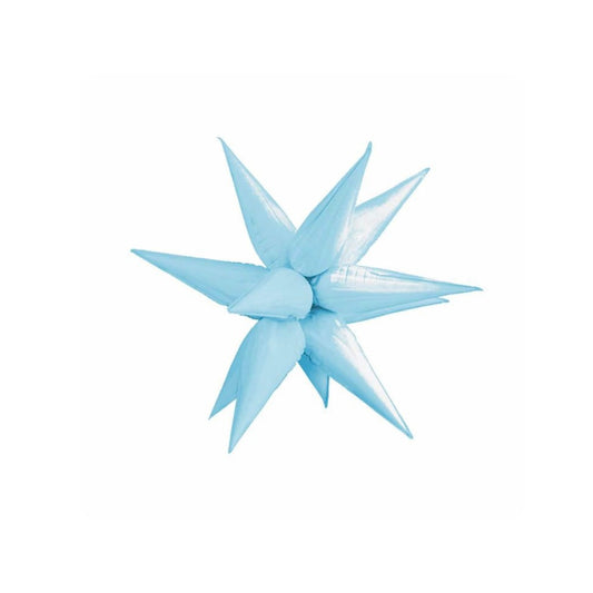 Light Blue Star-burst Balloon