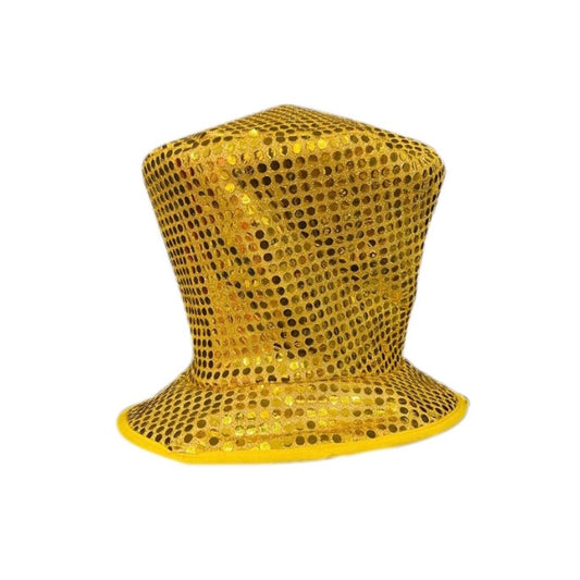 Golden 70s Sequin Disco Hat AL97