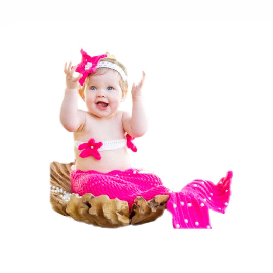 Fuchsia Mermaid Newborn Baby Girl Costume NAB03-F