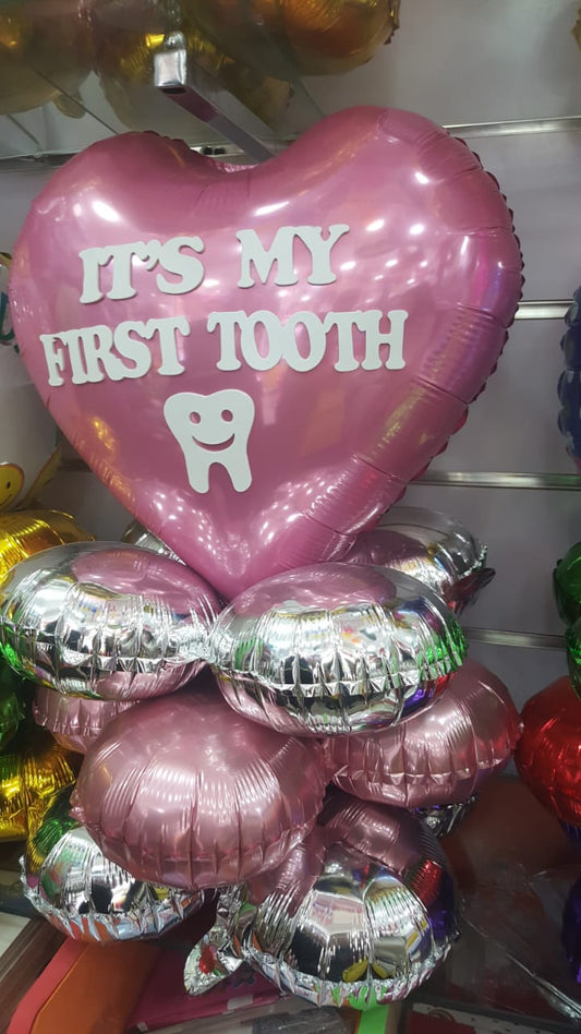 First tooth arrangement balloon -heart