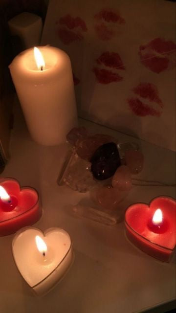 Heart shaped candle