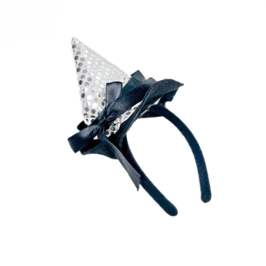 Mini Sparkle Witch Silver Hat AH1197-172