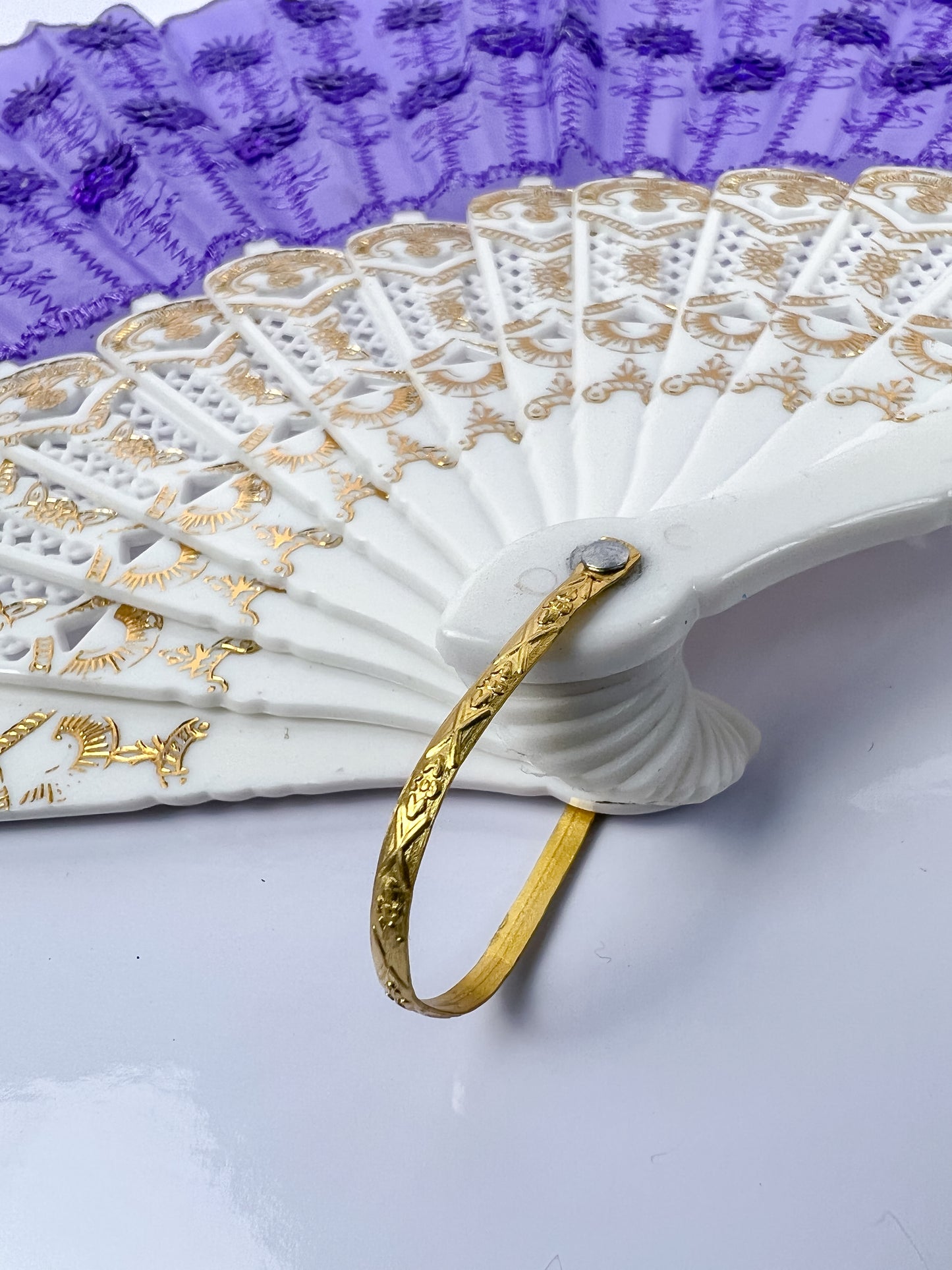 Hand Fan Purple -103