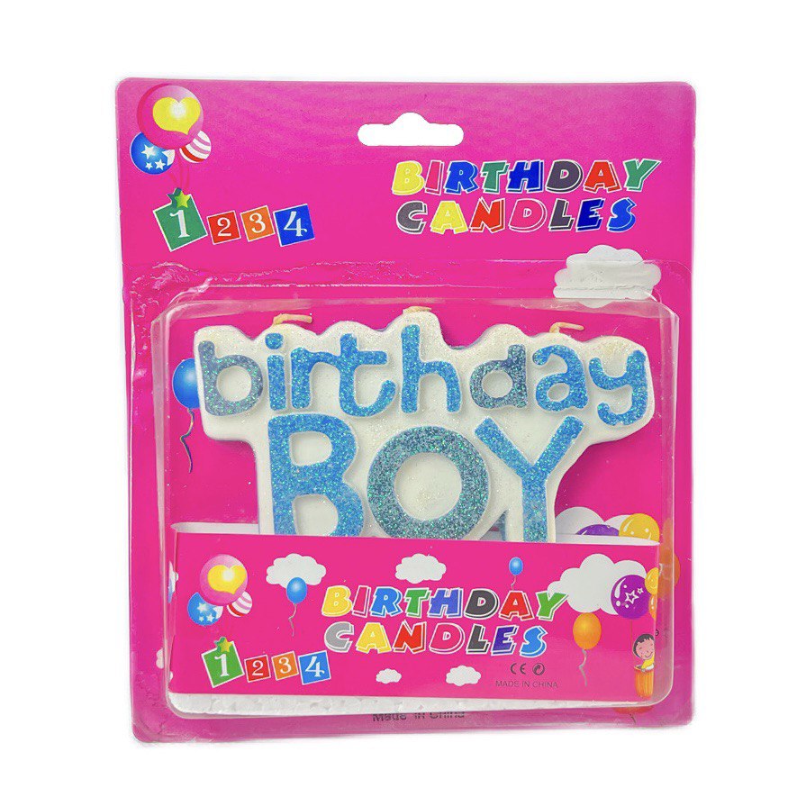 Candle Birthday Boy Topper