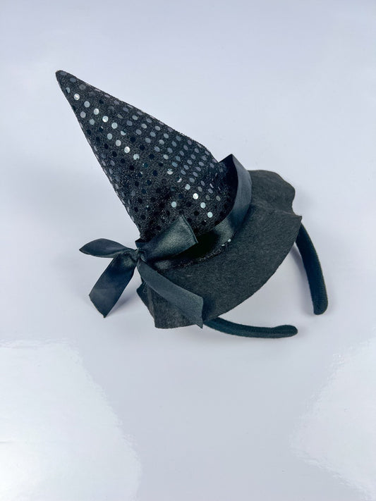 Mini Sparkle Witch Hat - Black AH1197-41