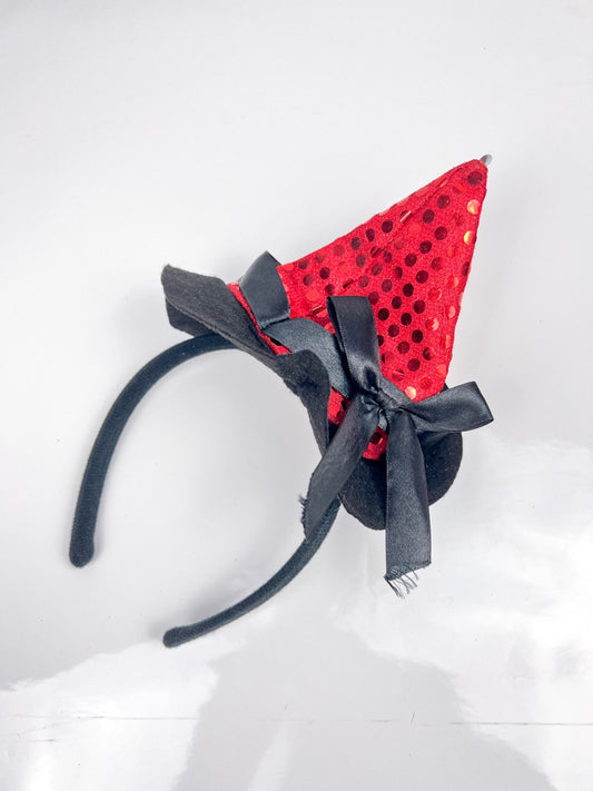 Mini Sparkle Witch Red Hat AH1197