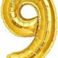 Gold Balloon Number 17"